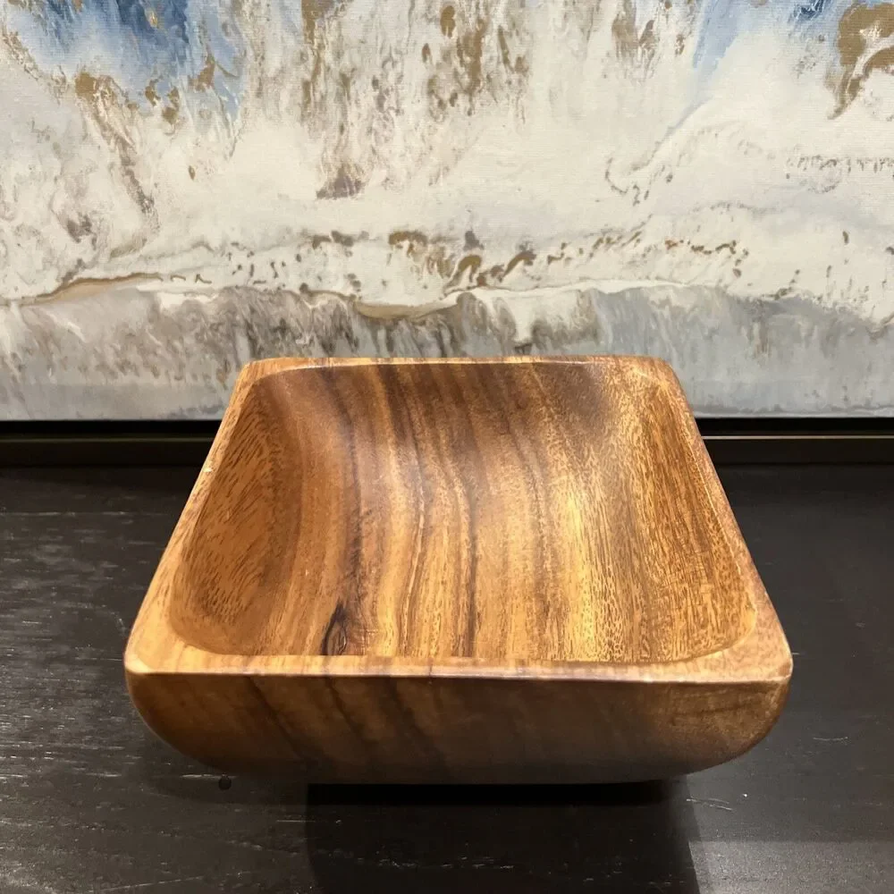 Pacific Merchant Acacia were Square Acacia Wood Bowl 6